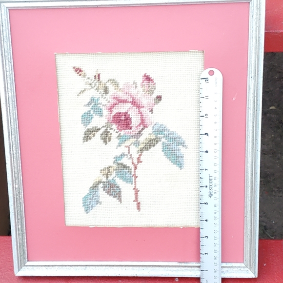 Framed Needlepoint Roses Set - Picture 7 of 9